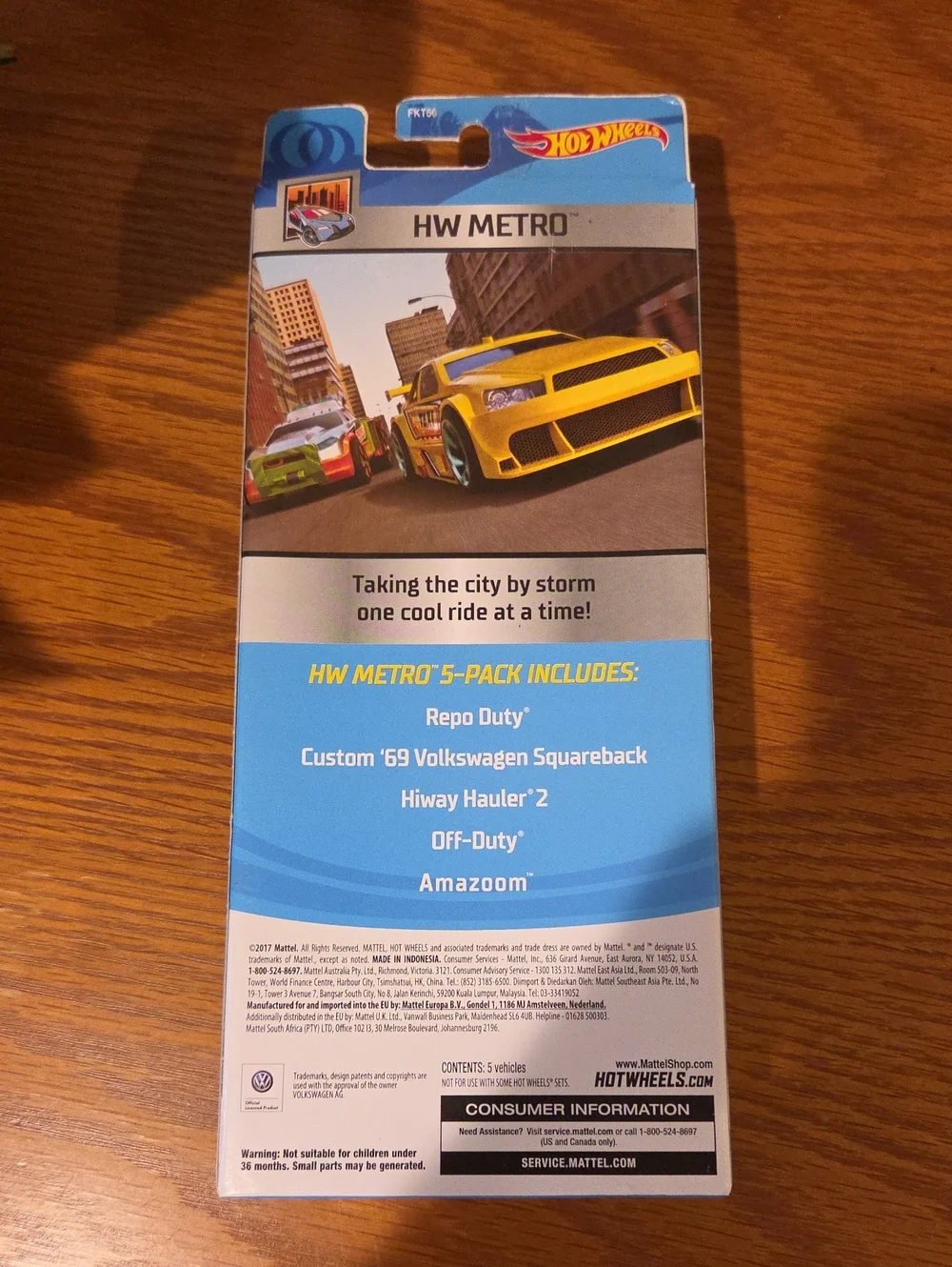 NWT-2017 Hot Wheels HW Metro Pack and 2021 Toyota Off-Road Truck (6) Multi-Color